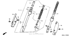 XR50R Передние аммортизаторы