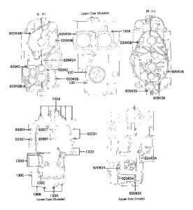 KZ750 CSR Crankcase bolt & stud pattern