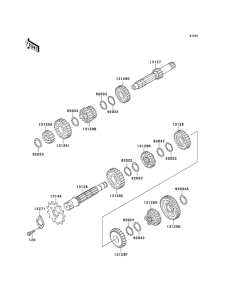 KMX125 Трансмиссия