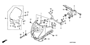 CBF125M Передний обтекатель