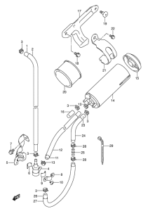 DR-Z400 Адсорбер с активированным углем в сборе