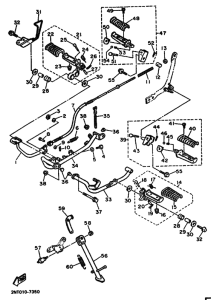 XV535 XV535W Support & repose pied