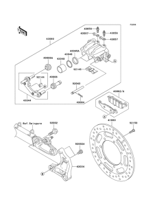 VN1600 Передний суппорт