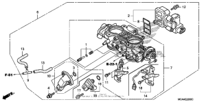 GL1800 (ABS) Корпус Дросселя