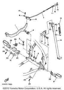 YZ80L Подножки