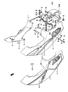 RG125 Обтекатель задний