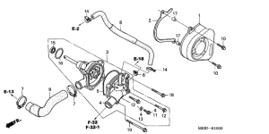 CBF600 (Naked, ABS) Водяная помпа