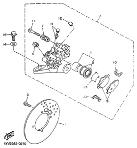 TZR50 Pinza freno trasero