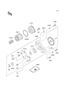 KLX300R Маслонасос