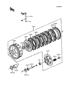Z250 Сцепление