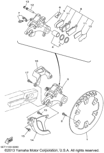YZ426FN Задний суппорт