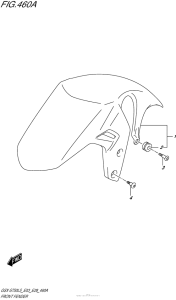 GSX-S750 Front Fender (Gsx-S750L5 E03)