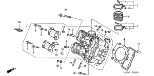 VTR1000F Головка цилиндров