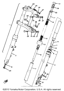 TZ250H Передняя вилка
