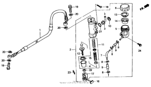 XR600R Rear brake master cylinder 91-92