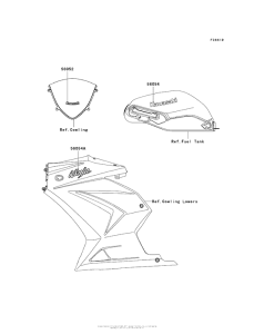 EX250 Decals (Green) / (Red)(Cn)(Jcf)