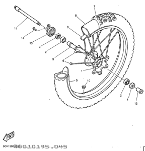 TT600R Переднее колесо