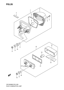 DR125 Rear combination  lamp