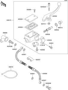 KL650 Главный тормозной цилиндр