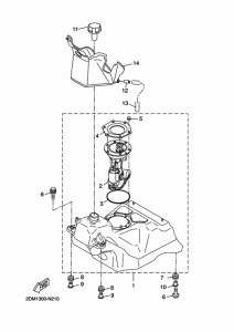 YP250R Топливный бак