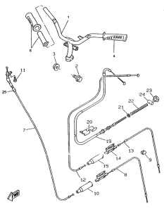 CW50RS Steering handle. cable