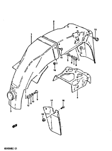 GSX550 Заднее крыло