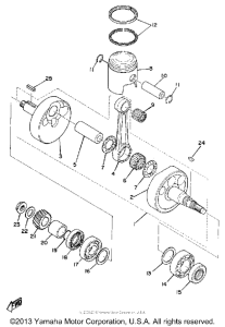 DT125B Коленвал и поршни