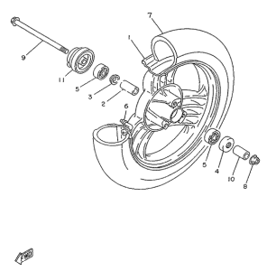 YA50R Переднее колесо