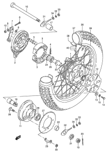 K125 Rear wheel complete assy