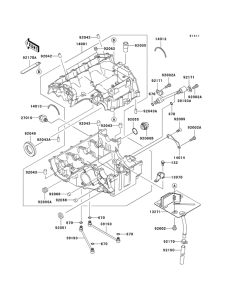ZX600 Картер двигателя