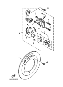 XVS250 フロントブレ-キキヤリパ