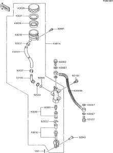 ZX600 Задний торм цилиндр