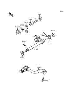 KX125 Механизм переключения передач