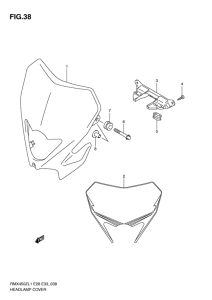 RMX450 Headlamp cover  front fender