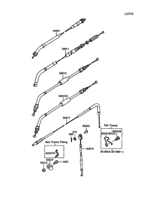 KL650 Тросы управления