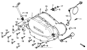 XL500S Right crankcase cover + pulse generator