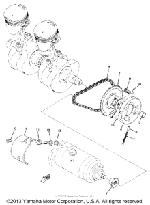 TX750 Starting motor unit
