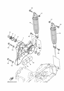 YP400G Задний рычаг и подвеска