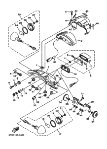 XV1700PC XV17PC XV17PCS Taillight unit ass`y