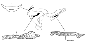 XL650V Stripe / mark