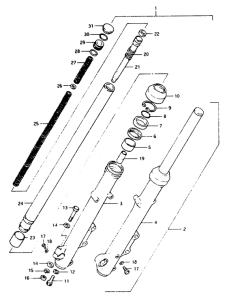 GS550 Вилка передней оси