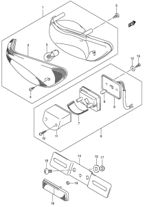 UE150 Задний фонарь