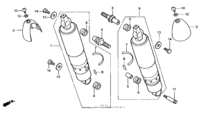 VT1100C3 Задние амортизаторы
