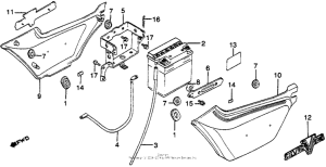 GL500I Side cover + battery
