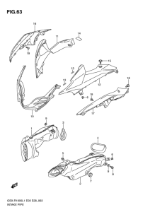 GSX-R1000 Всасывающий патрубок  /  глушитель