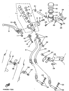 TRX850 Главный тормозной цилиндр