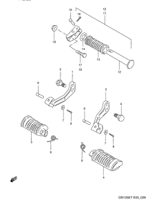 GN125 Подножки