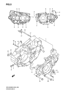 DR-Z400 Картер двигателя