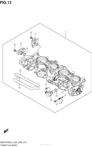 GSX-R750 Throttle Body (Gsx-R750L4 E28)