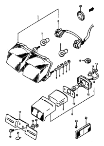 GSX-R1100 Tail lamp - license lamp
